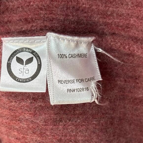 Garnet Hill 100% Cashmere Ida Cardigan Button Front Knit Sweater Medium - Picture 11 of 13